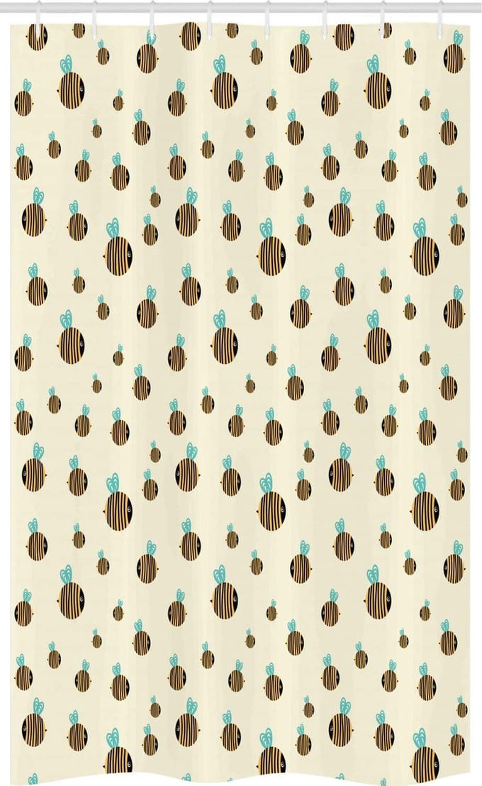 ABAKUHAUS douchegordijn Bij – 120x180 cm – waterafstotend
