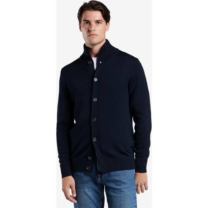 No Label Cardiff Extrafine Merino Wool Navy Größe: XXL | Cardigans Outlet | Herren | Blau