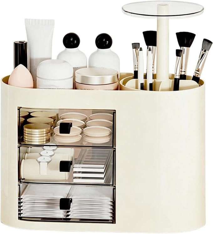 Cosmetic Organizer - Space Saving Vanity Organization, Makeup Bathroom Organizer Perfume Storage | Perfume Brush Lipstick Skincare Bathroom Bedroom Desktop Counter