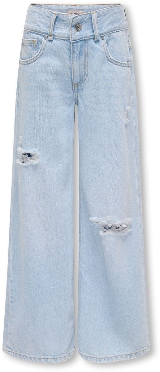 ONLY - KOGMOTT WIDE LB DEST DNM AZG - Light Blue Denim - Maat 134