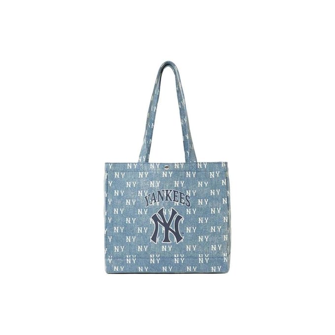 MLB Logo All Over Print Tote Bag Unisex Tote Bags Indigo 3AORV035N Basic Set (Bag) gray