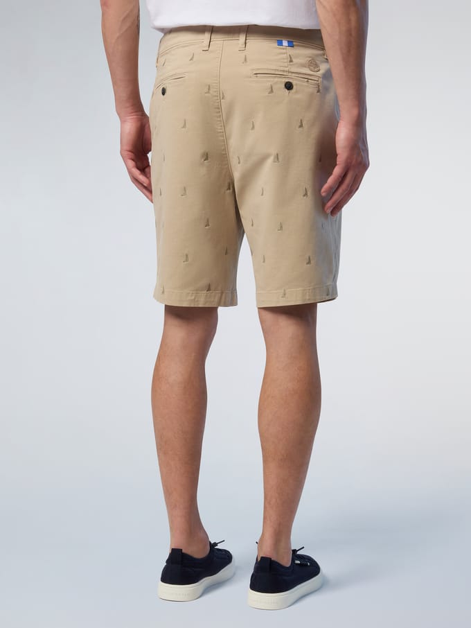 North Sails Chino korte broek Vrijheid geborduurd