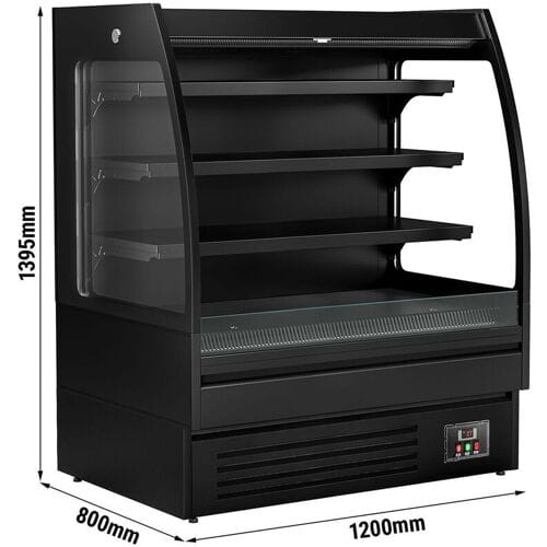 GGM Gastro Wandkoeling - 1200mm - 380 liter - van 1 tot 7 °C - 3 schappen - zwart zwart