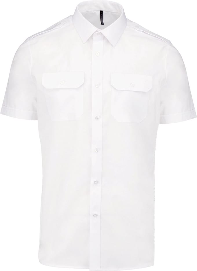 Kariban Herenpilootoverhemd korte mouwen K503 - White - 4XL