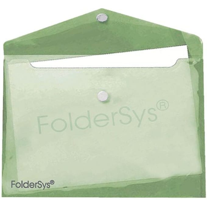 FolderSys documenthoes, A4 liggend, klittenbandsluiting, PP, groen