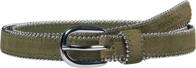 Marc O'Polo Leren Riem Misa Ladies Belt W75 Cedar Green Olijfgroen