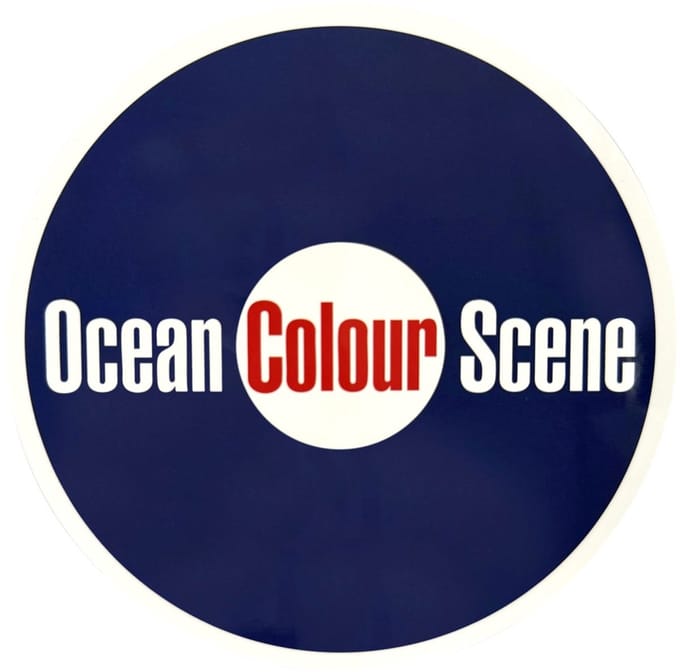 Ocean Colour Scene - Classic Logo Sticker - Blauw
