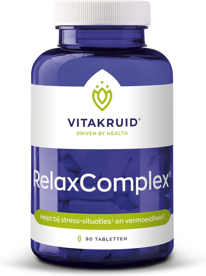 Vitakruid RelaxComplex oa Magnesium Tauraat & Vitamine D3 90 Tabletten