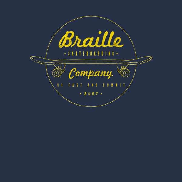 Limited Edition Braille Skate Company Sweatshirt - Navy - M
