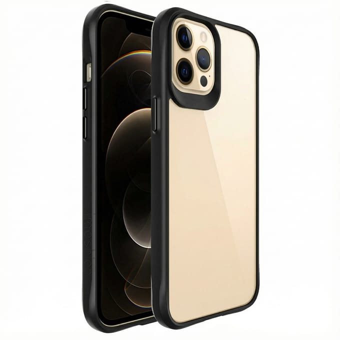 imoshion Hoesje - Geschikt voor Apple iPhone 12 Pro Max - Hybrid Case - Zwart