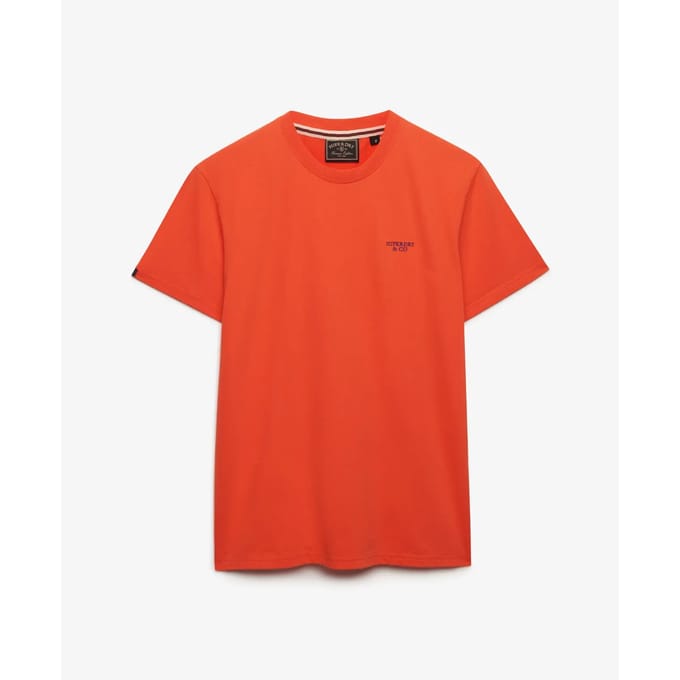 Superdry - Essential Gestapeld Logo Geborduurde T-shirt - Heren - T-shirts