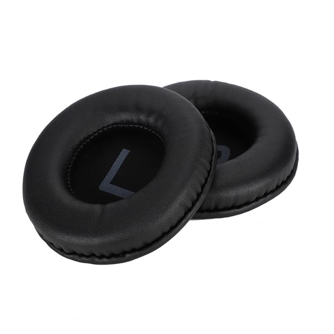 Paire de coussinets d'oreille universels de remplacement 100 mm avec marquage Gauche Droite black