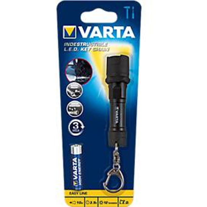 Varta Indestructible Key Chain Light 16701101421 Mini-zaklamp LED werkt op batterijen 12 lm 3.5 h 19 g