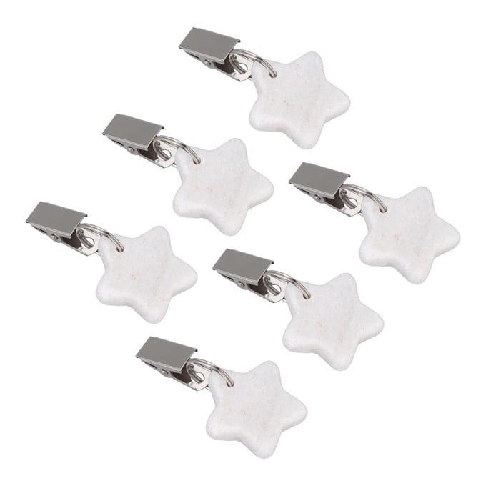 6 Pièces Poids de Nappe Marbre Acier Inoxydable Petite Taille Imperméable Résistant à la Rouille Durable à Clipser