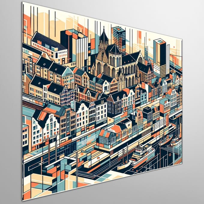 Kunstprint | Wanddecoratie | Dibond | 20 × 20 cm