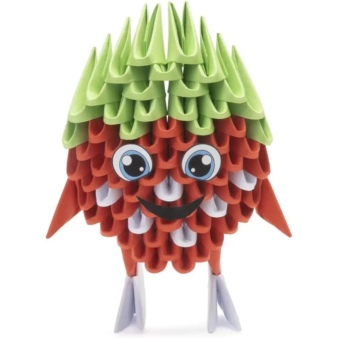 3D Model Origami Aardbei- Papier