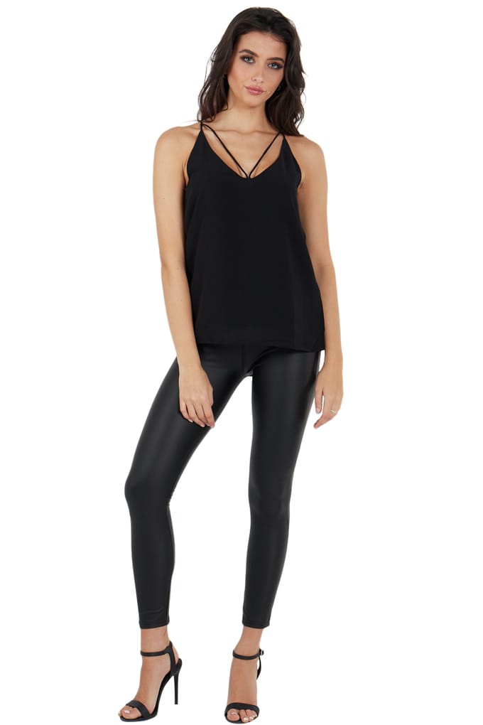Effen cami-top met bandjes