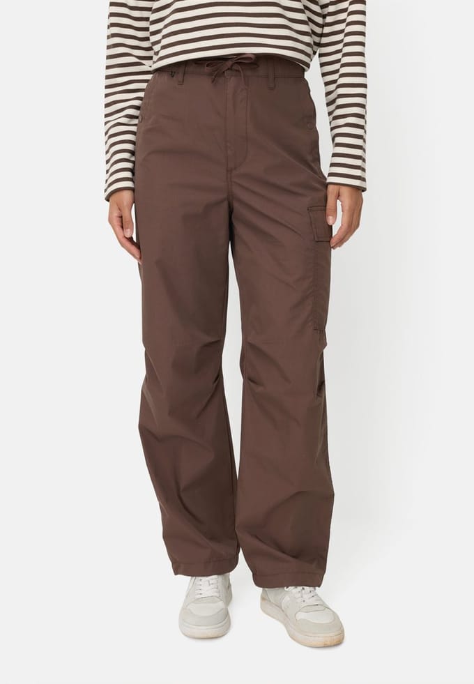 camel active Cargo broek met trekkoord - Maat womenswear-31/30 - Bruin