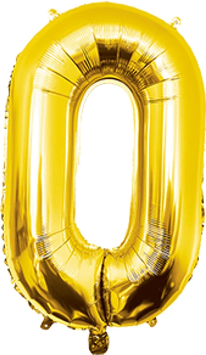 Foil Balloon 40 cm- no.0 Gold