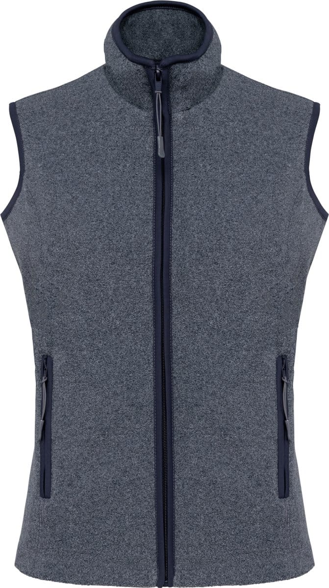 Kariban Bodywarmer van microfleece dames K906 - French Navy Heather - M
