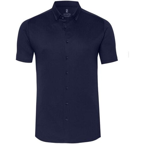 Desoto Overhemd Modern Button Down Short Sleeve Cityshirt True Navy / male