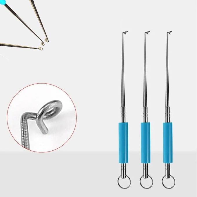 Extracteur d'hameçon de pêche facile en acier inoxydable, dispositif de découplage rapide, outils et équipements de pêche 1pcs (with box) white