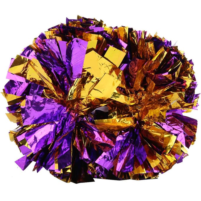2 STUKS Dubbelhoofd Juichende Dans Pompons Bloembal voor Sportwedstrijd Accessoires yellow