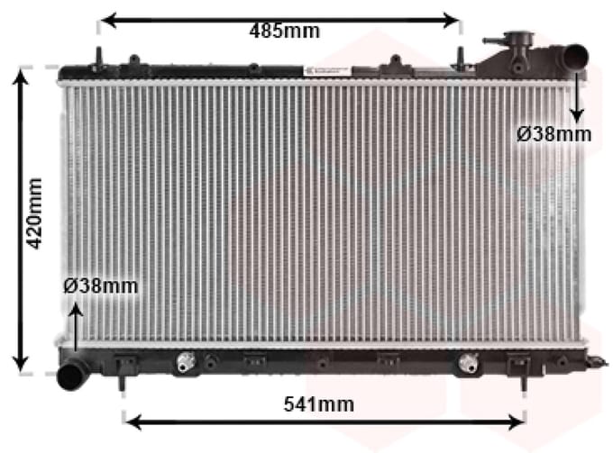 Van Wezel - RADIATOR VOOR SUBARU FORESTER 1997-2002 45111FC340