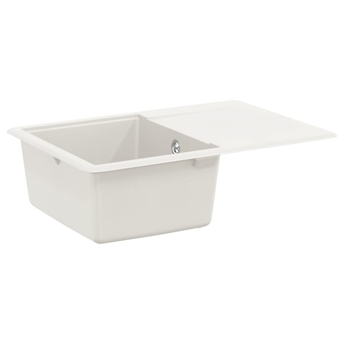 vidaXL - Wasbak - 80% - Kwarts - en - 20% - Hars - 670 - x - 460 - mm - Wit