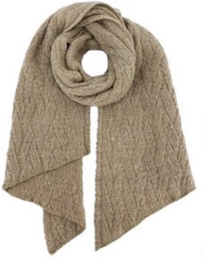 Lange Warme Gebreide Sjaal - Camel - 195 x 50 cm (0688#)