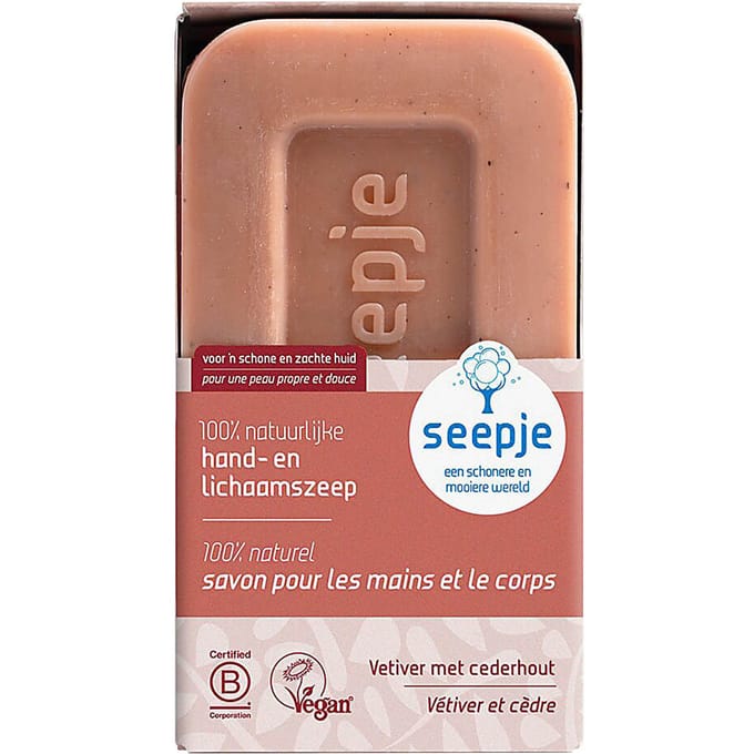 Seepje Handzeep blok - Vetiver met Cederhout - 120 gr