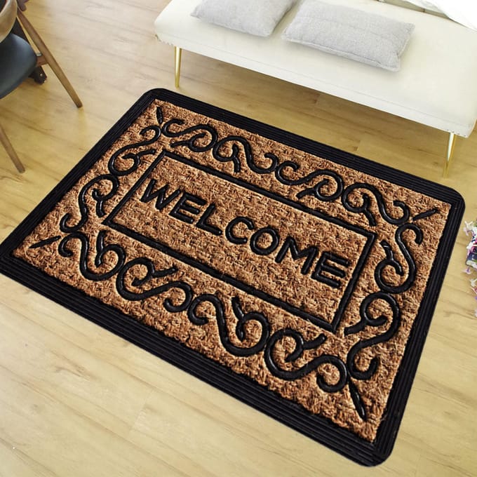 Badkamermat Rubber 45x75cm Entree Mat Antislip Huishoudelijke Deurmat brown