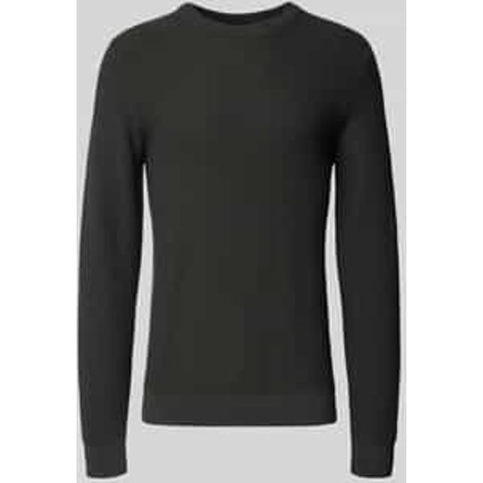 Gebreide pullover met structuurmotief en ronde hals