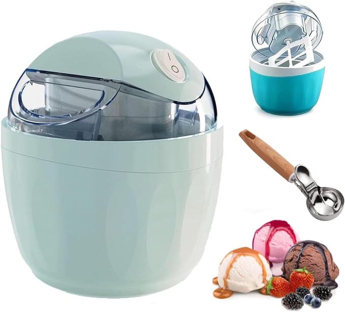 IJsmachine Mini - Dessert Maker - Zelf IJs Maken - One-Touch Bediening - 500ml Capaciteit - Groen