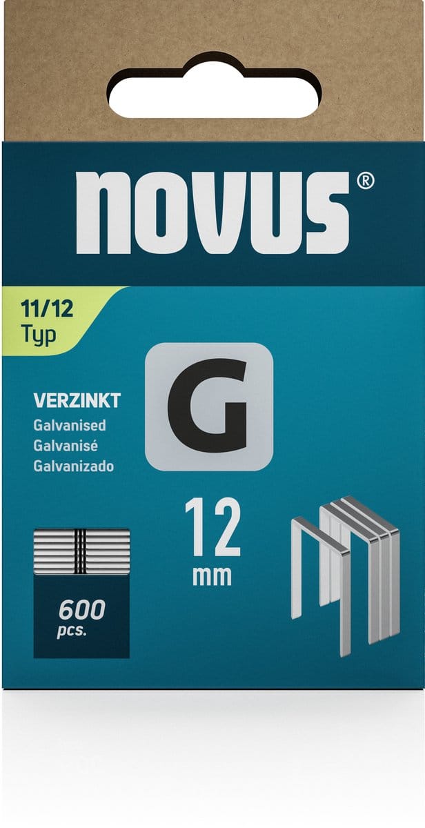 Novus Tools 042-0798 Nieten met plat draad Type 11 600 stuk(s) Afm. (l x b) 12 mm x 10.6 mm