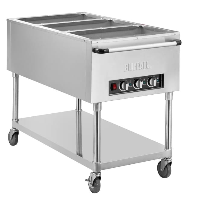 Buffalo mobiele bain-marie trolley 3x 1/1GN