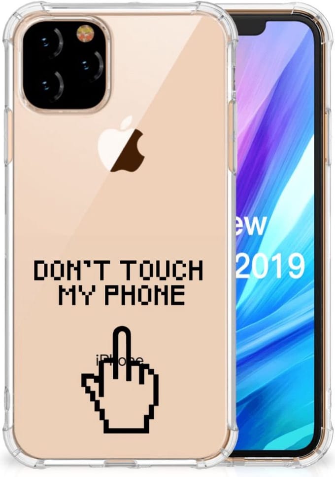 Apple iPhone 11 Pro Anti Shock Case Finger Don't Touch My Phone