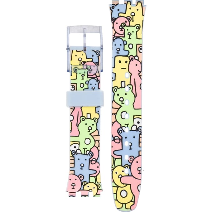 Swatch Plastic - Originals Medium (34mm) /Access/Solar/Musicall/Stop - G/SK/SL/SR/SS/SO28 AGS136 GS136 Snuggle Bunch Horlogeband