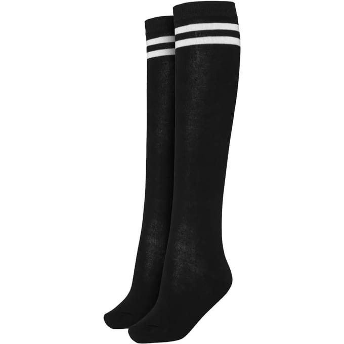 Urban Classics College Socks Dames Kniekousen - zwart/wit - EU 36-39