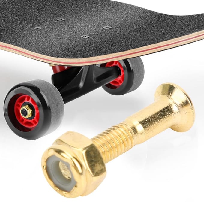 MS33018 Aluminiumlegering Professioneel Duurzaam 25mm Skateboard Nagel met Moer AccessoireGoud beige