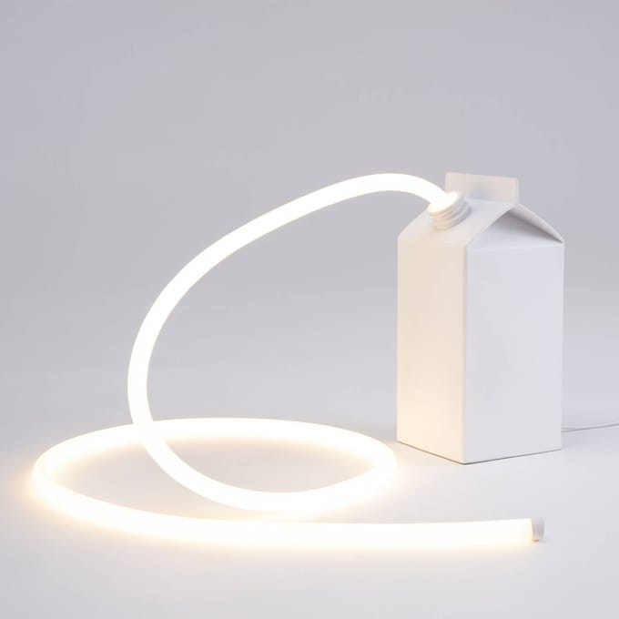 SELETTI LED decoratie-tafellamp Daily Glow melkverpakking