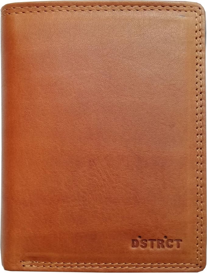 DSTRCT – Wax Lane – Billfold RFID – 6 Pasjes – leer – Cognac