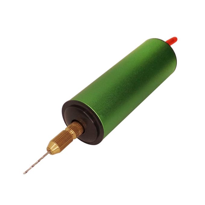 Verstelbare 0,8-1,2 mm elektrische miniboormachine met 8 boortjes van 0,8 mm en 1,1 mm voor doe-het-zelf sieraden donkergroene kleur