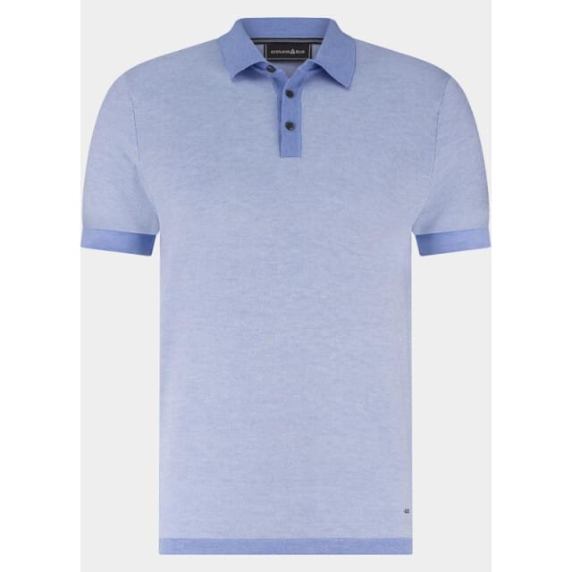Scotland Blue Polo heren Blauw Wren Knitted Polo Ss SPE26106WR38SB/4003