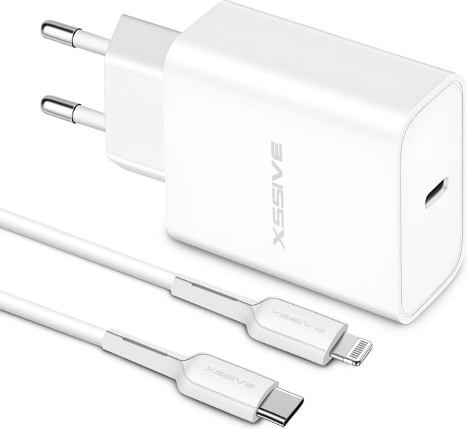 Power Adapter Set - 1 Meter - Geschikt voor Apple iPhone 14 13 12 11 X Xs Xr Pro Max Oplader - 20W- Fast Charge
