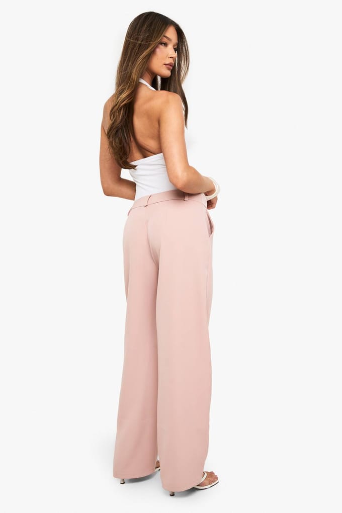 boohoo Dames Barrel Leg Trouser | Pink | Maat: 10
