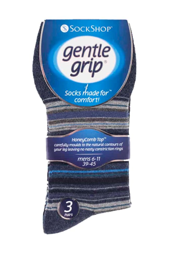 Set van 6 sokken zonder elastiek herensokken met zachte grip 46-50 EU - SOMRJ49