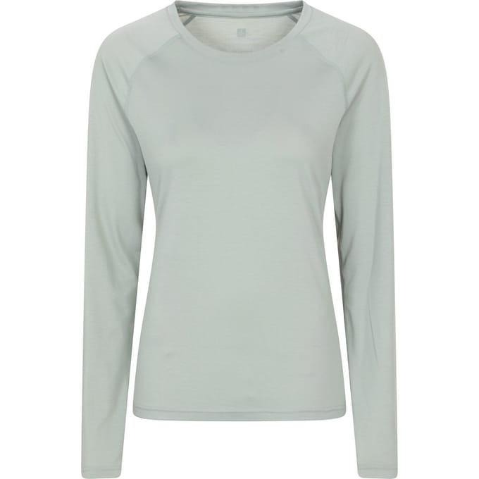 Mountain Warehouse Dames/Dames Quick Dry Top met lange mouwen (Licht Khaki)