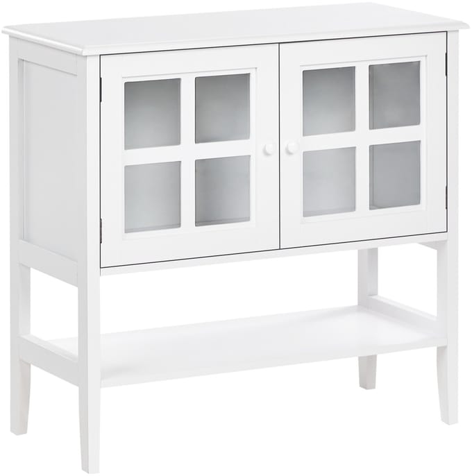 INLET - Glazen vitrinekast - Wit - MDF