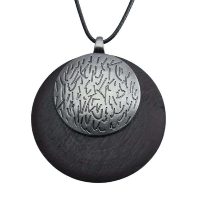 Ketting- bruin zwart hout verstelbaar - Charme Bijoux